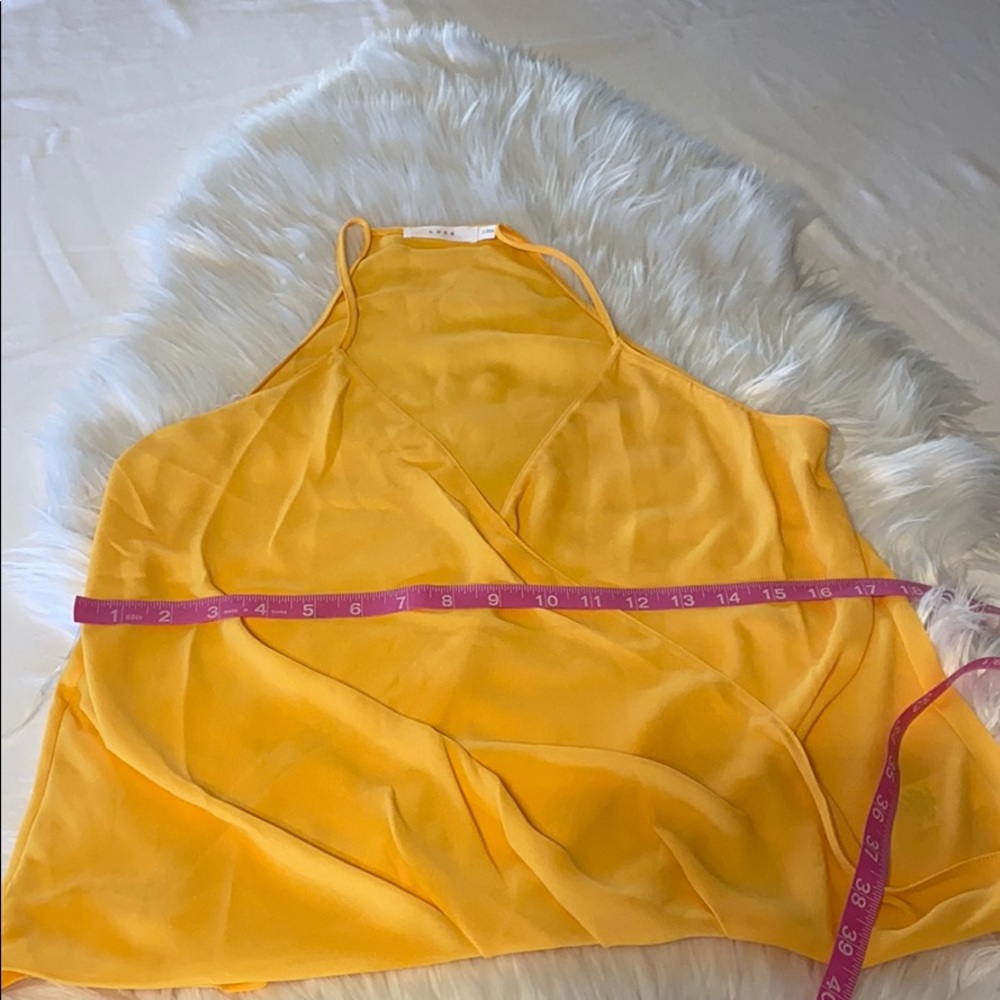 Nordstrom LUSH NWOT bright yellow boho casual tank top blouse size small - Picture 4 of 11